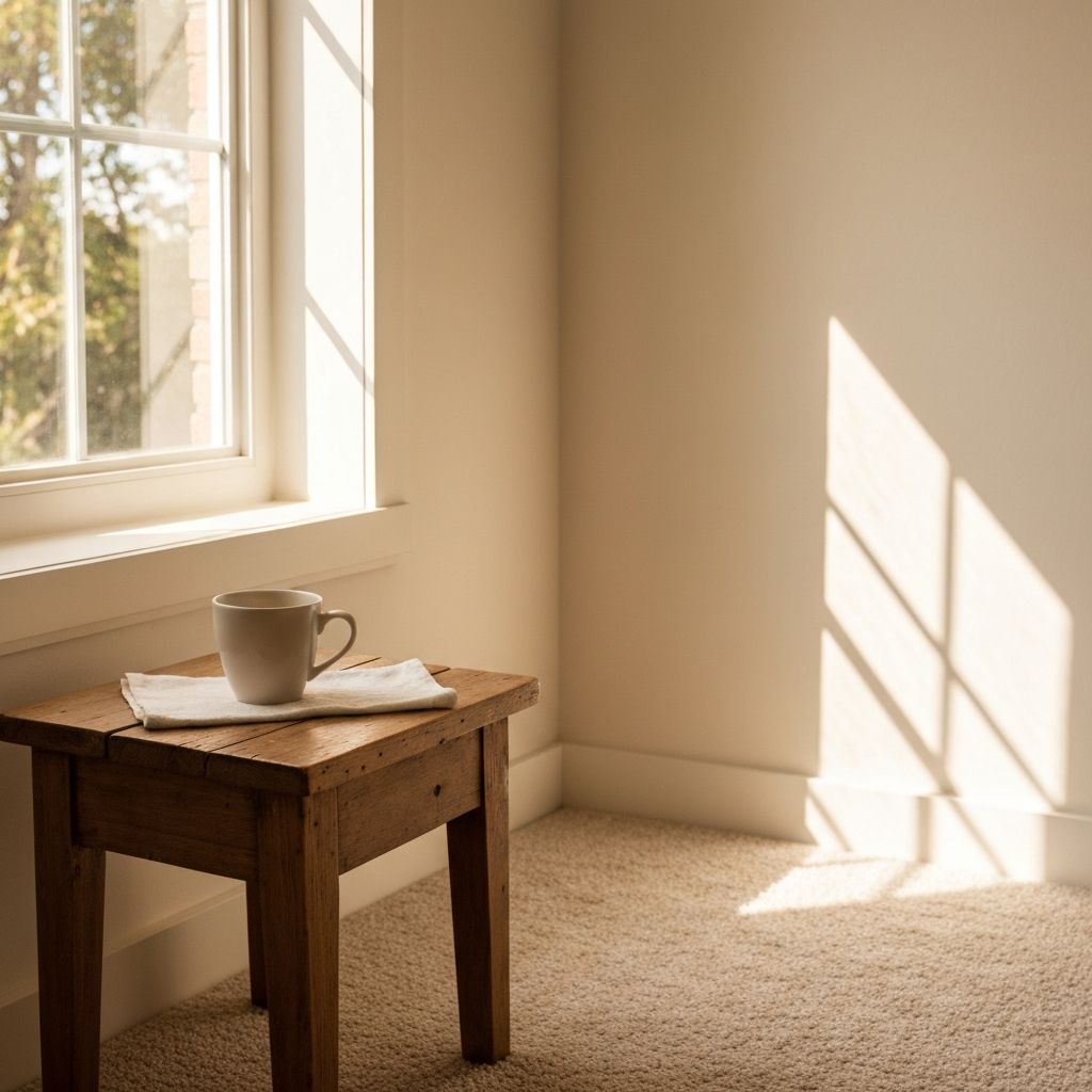 Morgonkaffe vid fönster